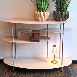 MOBILETTO MENSOLE 118X34X82CM METALLO NOCCIOLA