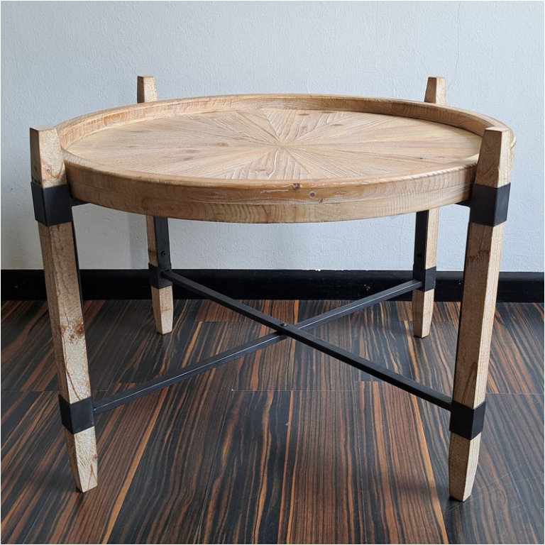 TAVOLO LEGNO D66H45CM    BEIGE