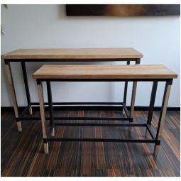 CONSOLE 2 PEZZI 118X38H78CM  LEGNO E METALLO