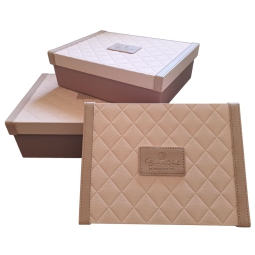 SCATOLA BEAUTY 3PZ ROSA  29X21H9,5CM