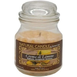 CANDELA 90GR VEGETALE IN GIARA VETRO CREMA LIMONE