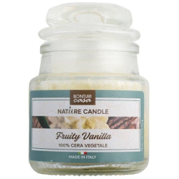 CANDELA 90GR VEGETALE IN GIARA VETRO VANIGLIA