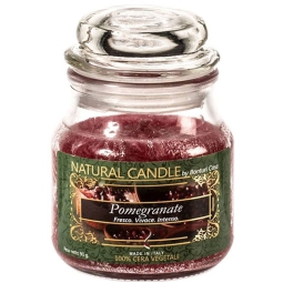 CANDELA 90GR VEGETALE IN GIARA VETRO POMEGRANATE