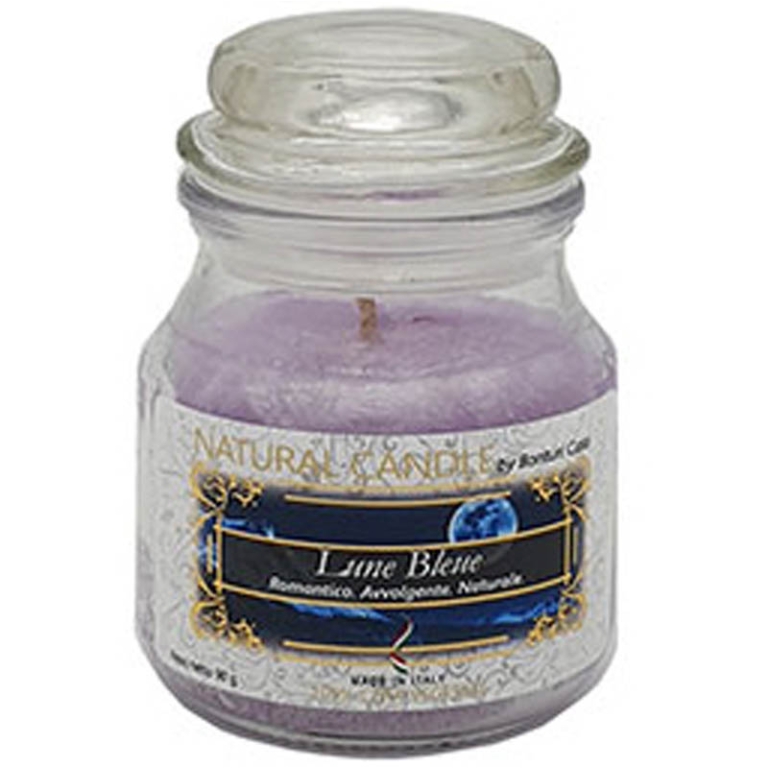 CANDELA 90GR VEGETALE IN GIARA VETRO LUNE BLEUE