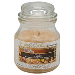 CANDELA 90GR VEGETALE IN GIARA VETRO TALCO