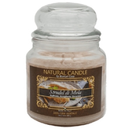 CANDELA 380GR VEGETALE IN GIARA VETRO STRUDEL MELA