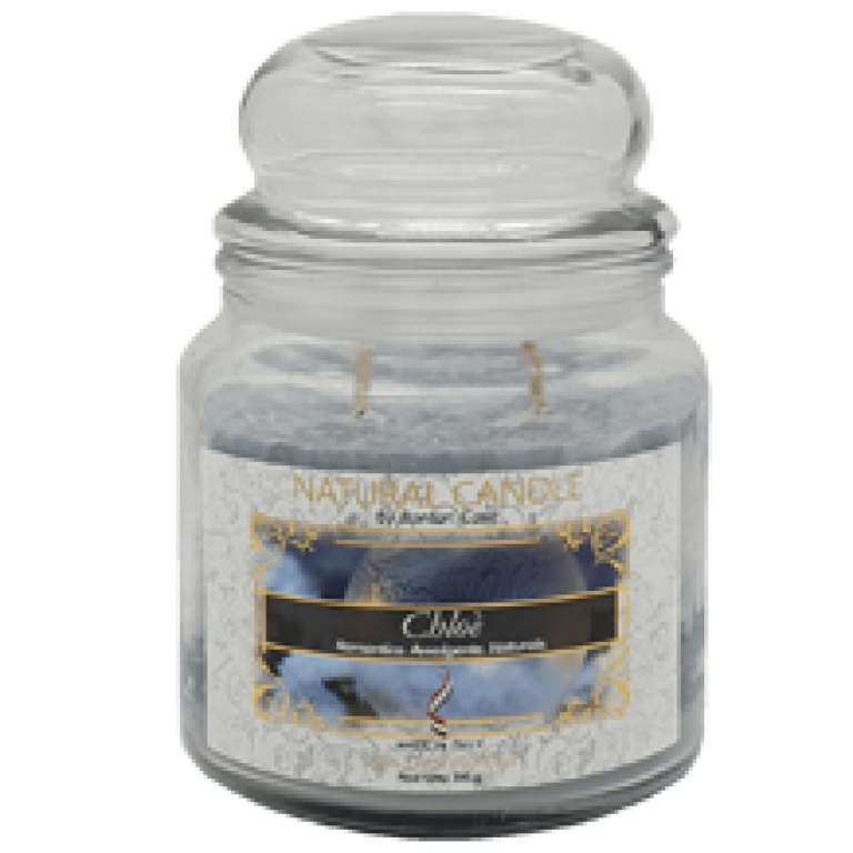 CANDELA 380GR VEGETALE IN GIARA VETRO CHLOE'