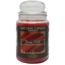 CANDELA VEGETALE 580GR IN GIARA VETRO ROUGE NOBLE