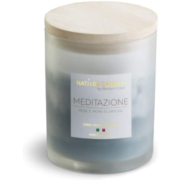 CANDELA 200GR VEGETALE VETRO MEDITAZIONE AMATI