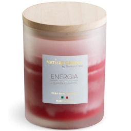 CANDELA 200GR VEGETALE VETRO ENERGIA AMATI