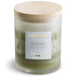 CANDELA 200GR VEGETALE VETRO RESPIRO AMATI