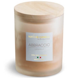 CANDELA 200GR VEGETALE VETRO ABBRACCIO AMATI
