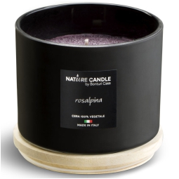 CANDELA 380GR VEGET.VETRO ROSALPINA DOLOMITI