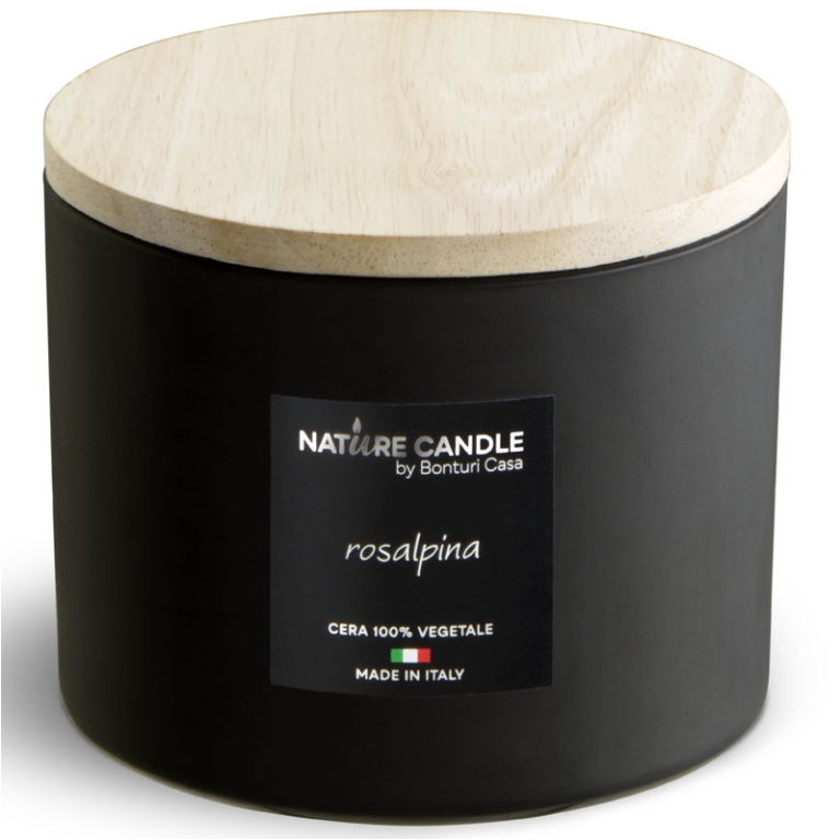 CANDELA 380GR VEGET.VETRO ROSALPINA DOLOMITI 2