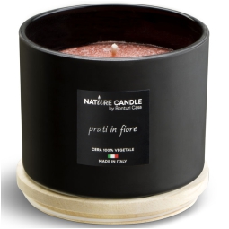 CANDELA 380GR VEGET.VETRO PRATI IN FIORE DOLOMITI