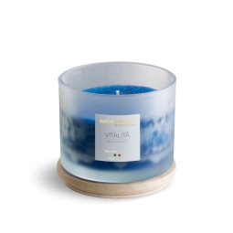 CANDELA 380GR VEGETALE VETRO VITA MORE MUSCH AMATI