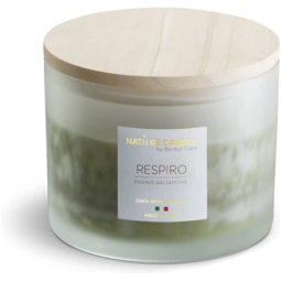 CANDELA 380GR VEGETALE VETRO RESPIRO AMATI