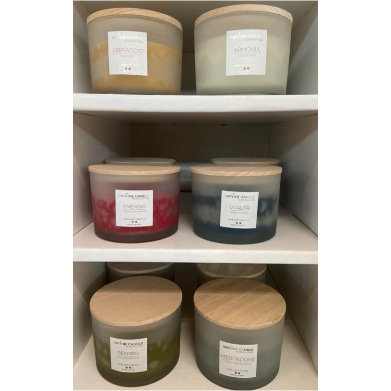 CANDELA 380GR VEGETALE   AMATI SENZA SCATOLA ASSORTITI