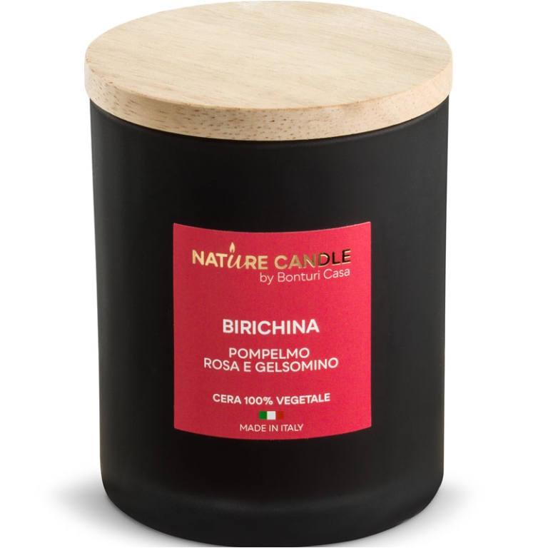 CANDELA 200GR VEGETALE VETRO BIRICHINA LEIE'