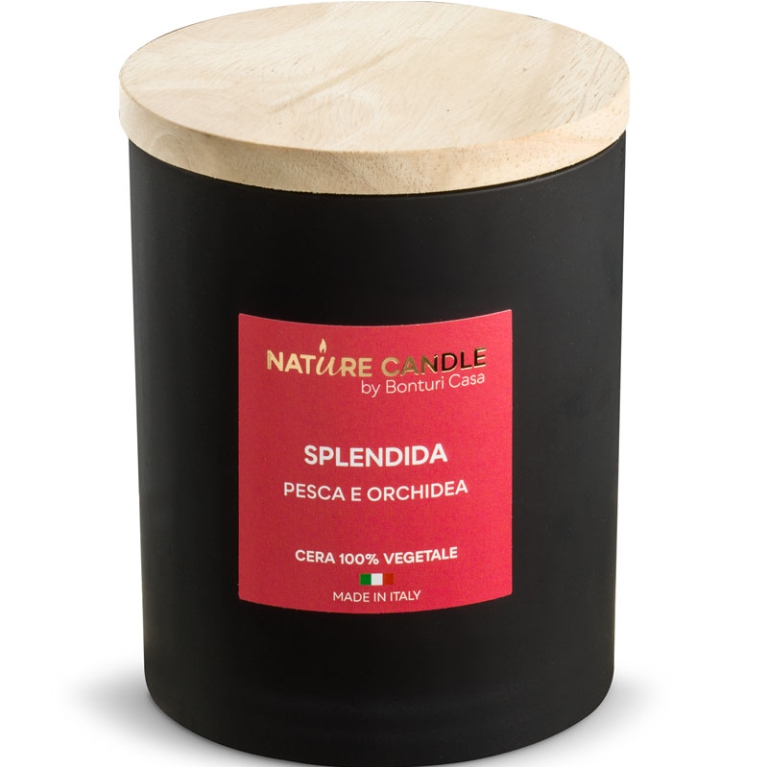 CANDELA 200GR VEGETALE VETRO SPLENDIDA LEIE'