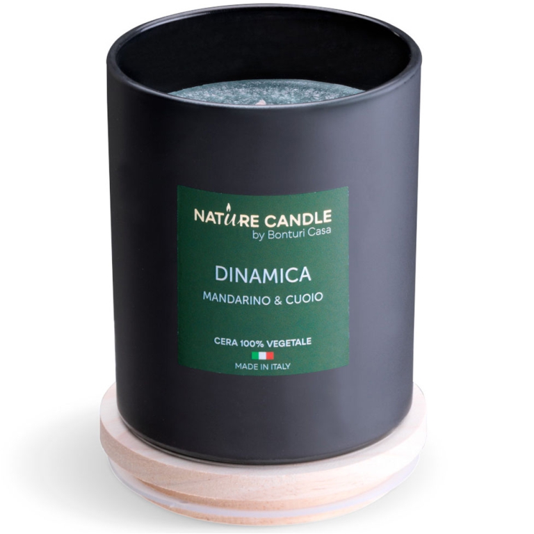 CANDELA 200GR VEGETALE VETRO DINAMICA ESSENZA