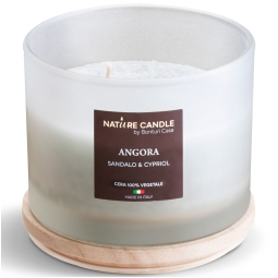 CANDELA 380GR VEGETALE VETRO ANGORA ATELIER