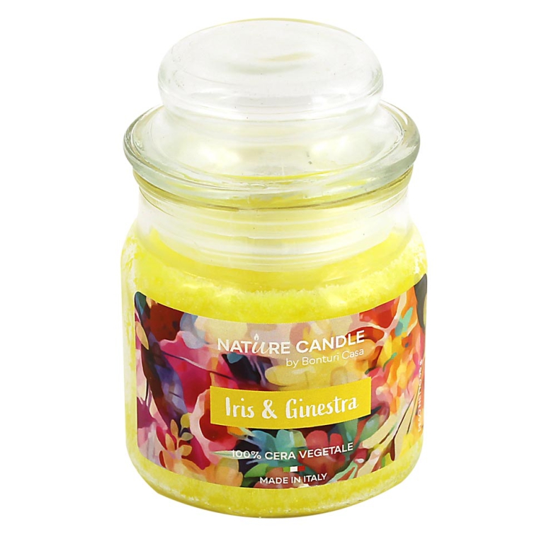 CANDELA 90GR VEGETALE IN GIARA VETRO IRIS&GINESTRA