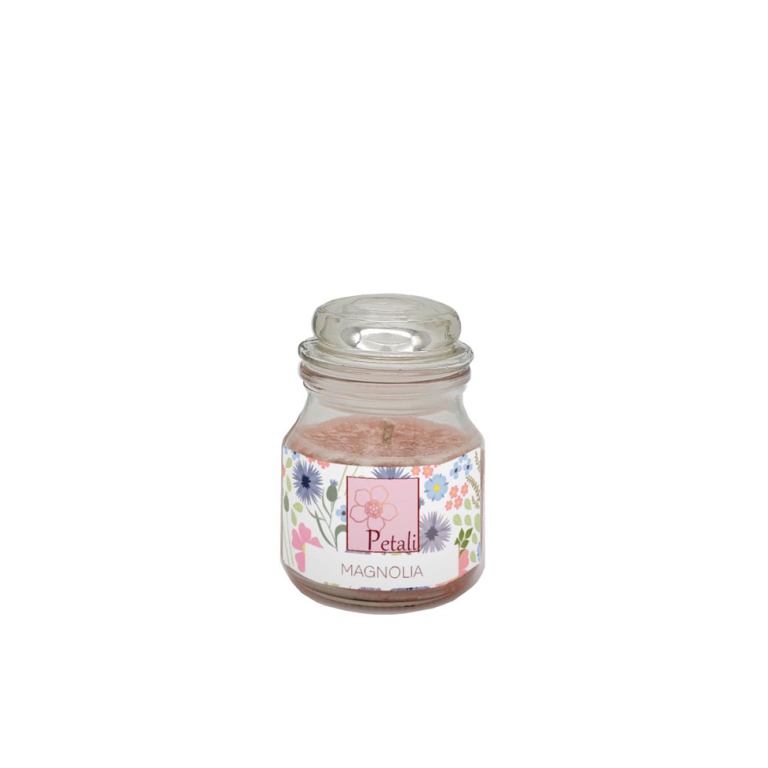 CANDELA 90GR VEGETALE IN GIARA VETRO MAGNOLIA