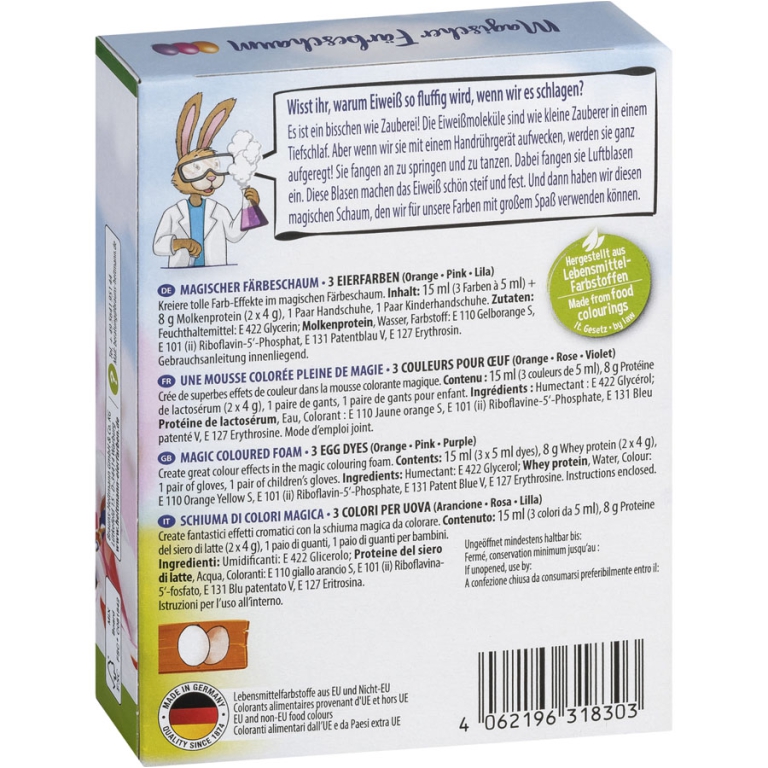 COLORI PER UOVA MAGISHER 3 COLORI + ACCESSORI 2