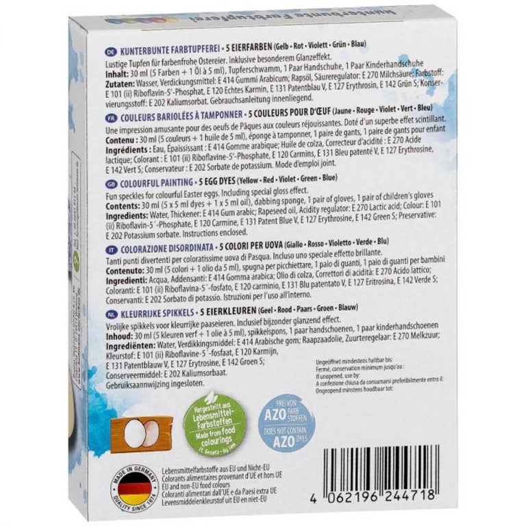 COLORI PER UOVA KUNTERBUNTE FARBTUPFEREI 5 COLORI 3