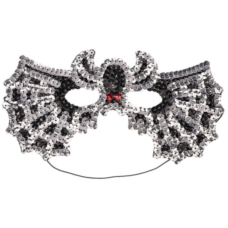 MASCHERA DOMINO RAGNO TESSUTO E PAILETTES 2