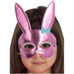 MASCHERA CONIGLIETTA BIMBA ROSA