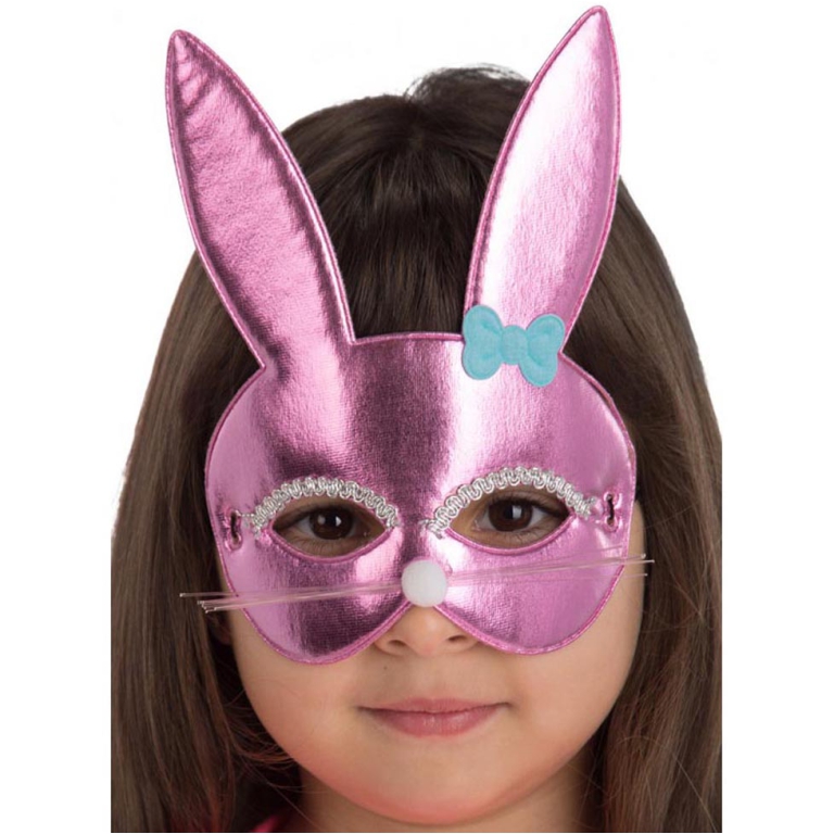 MASCHERA CONIGLIETTA BIMBA ROSA