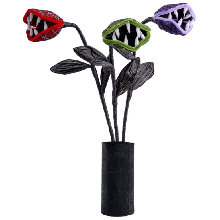FIORE PIANTA CARNIVORA IN TESSUTO 45CM