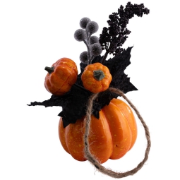 VASO ZUCCA CON MAZZO FLOREALE 18CM