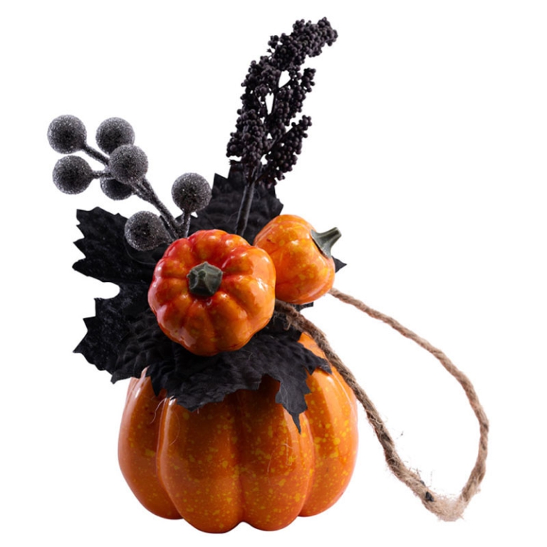 VASO ZUCCA CON MAZZO FLOREALE 18CM 2