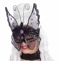 MASCHERA FARFALLA TESSUTO PAILLETTES
