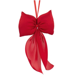 FIOCCO CHIFFON H15CM 12PZ ROSSO DA APPENDERE