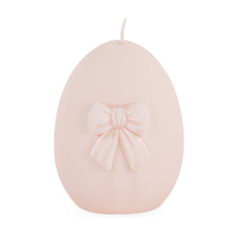 CANDELA UOVO ROSA C/FIOCCO H 9CM