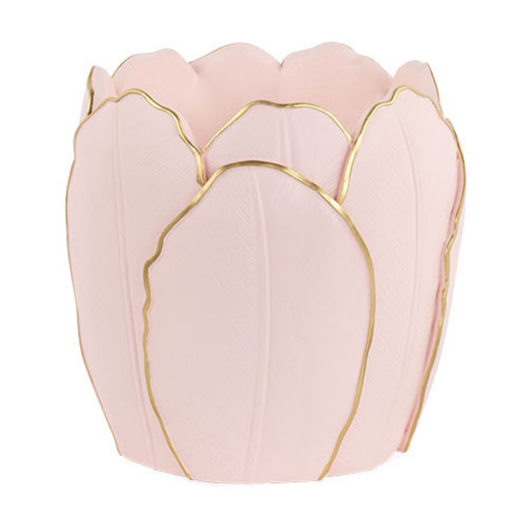 VASO SPRING TULIPS ROSA  D21XH21CM