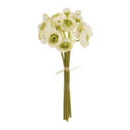FIORE RANUNCOLO BIANCO 27CM MAZZO 6PZ