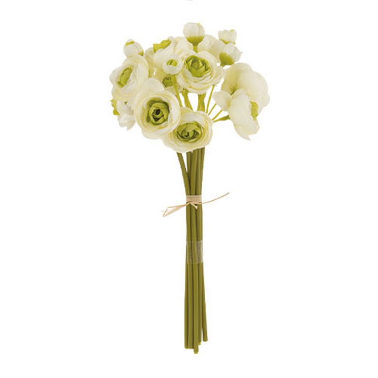 FIORE RANUNCOLO BIANCO 27CM MAZZO 6PZ