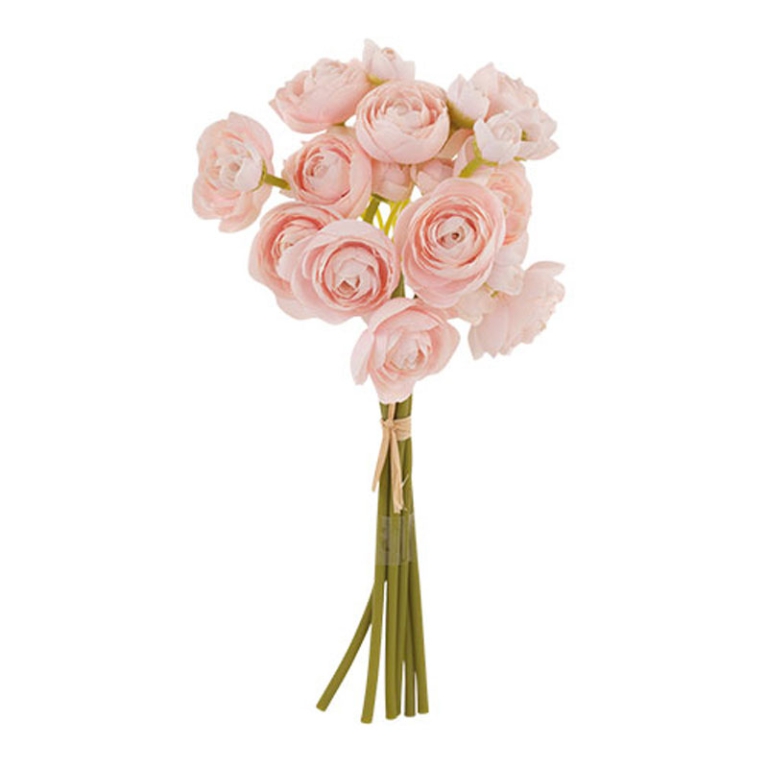 FIORE RANUNCOLO ROSA 27CM MAZZO 6PZ