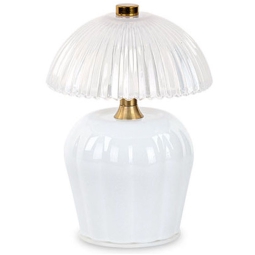 LAMPADA VETRO H14,5CM    BIANCA CON SCATOLA