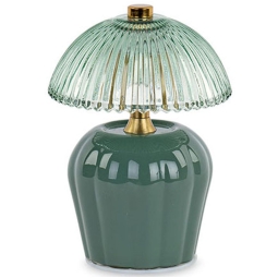 LAMPADA VETRO H14,5CM    VERDE CON SCATOLA