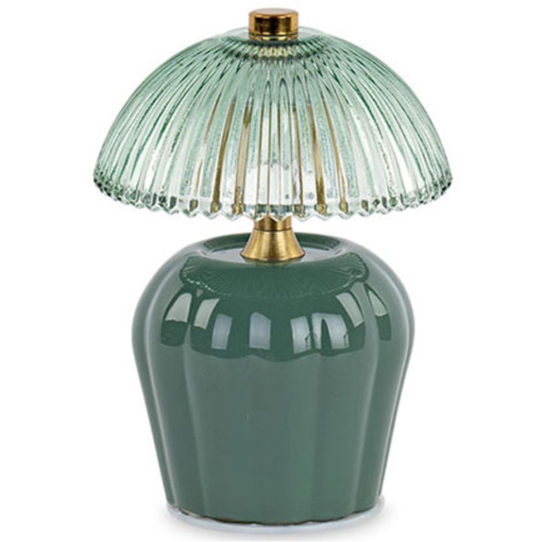 LAMPADA VETRO H14,5CM    VERDE CON SCATOLA