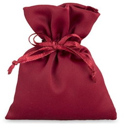 SACCHETTO RASO 8X10CM    12PZ CON TIRANTE BORDEAUX