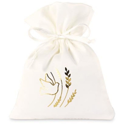 SACCHETTO RASO 10X14CM   12PZ BIANCO COLOMBA