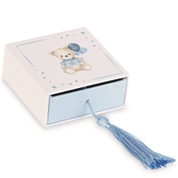 SCATOLINA 6PZ 7X7H3CM    CIELO ORSETTO PALLONCINI