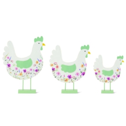 GALLINE FELTRO SET 3PZ